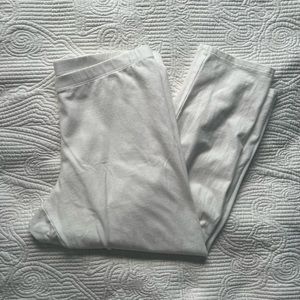a.n.a. Knit Capri Leggings | white | size large
